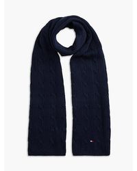 Tommy Hilfiger - Kids Cable Knit Flag Embroidery Scarf - Lyst