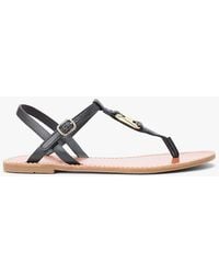 Tommy Hilfiger - Leather Th Monogram Strap Sandals - Lyst
