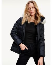 Tommy Hilfiger Essential Jas Met Donsvulling En Monogram - Zwart