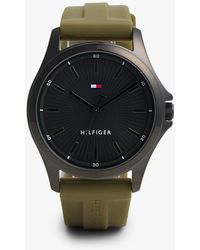 Tommy Hilfiger - Orologio Con Quadrante Nero E Cinturino - Lyst