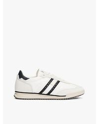 Tommy Hilfiger - Retro Leren Sneaker Met Gemengde Texturen - Lyst