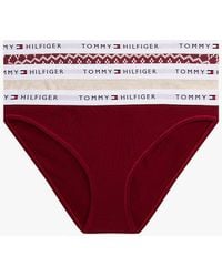 Tommy Hilfiger - Coffret Cadeau Lot De 3 Slips Essential Logo - Lyst
