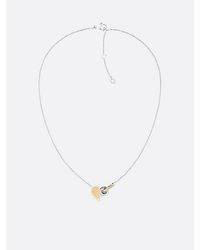 Tommy Hilfiger - Two-Tone-Plated Stainless Steel Heart Necklace - Lyst