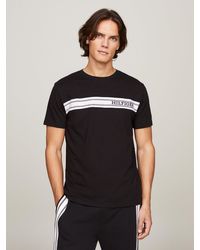 Tommy Hilfiger - Hilfiger Monotype Logo Stripe Lounge T-shirt - Lyst