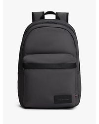 Tommy Hilfiger - Kuppelförmiger Textil-Rucksack Mit Logo-Patch - Lyst