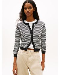 Tommy Hilfiger - Flag Embroidery Slim Crew Neck Cardigan - Lyst