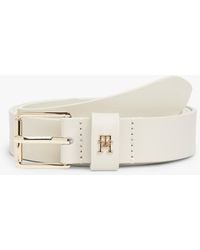 Tommy Hilfiger - Th Monogram Shiny Leather Belt - Lyst