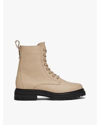 Tommy Hilfiger - Pebble Grain Leather Warm Lined Chunky Boots - Lyst