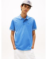 Tommy Hilfiger - Tommy Flag Regular Fit Tipped Polo Shirt - Lyst