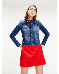 Tommy Hilfiger Slim Fit Denim Truckerjack - Blauw