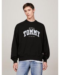 Tommy Hilfiger - Varsity Boxy Fit Cropped Fit Sweatshirt - Lyst