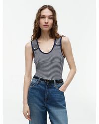 Tommy Hilfiger - Tone Button Ribbed Tank Top - Lyst