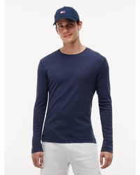 Tommy Hilfiger - Toy Jean Origina Ribbed Organic Cotton Ong Eeve T-hirt Bue An - Lyst