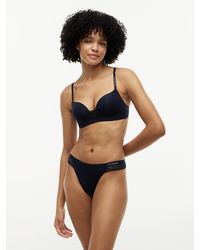 Tommy Hilfiger - Lace Panel Logo Thong - Lyst