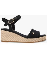 Tommy Hilfiger - Th Monogram Woven Wedge Espadrilles - Lyst