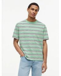 Tommy Hilfiger - Mixed Stripe Relaxed Jersey T-Shirt - Lyst