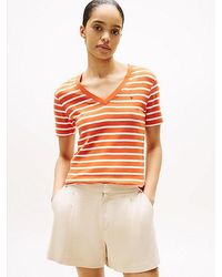 Tommy Hilfiger - Slim Fit T-Shirt Met V-Hals - Lyst