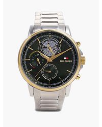 Tommy Hilfiger - Dial Two Tone Chronograph Chain Link Watch - Lyst