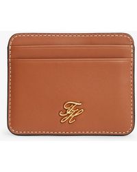 Tommy Hilfiger - Logo Plaque Leather Card Holder - Lyst