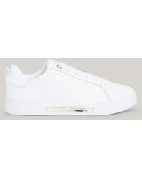 Tommy Hilfiger - Leather Cupsole Court Trainers - Lyst