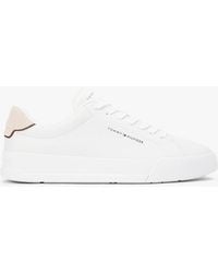 Tommy Hilfiger - Logo Court Trainers With Leather - Lyst