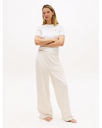 Tommy Hilfiger - Essential Logo Wide Leg Lounge Trousers - Lyst