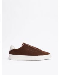 Tommy Hilfiger - Suede Flatform Court Trainers - Lyst
