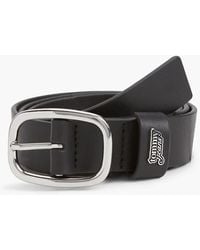 Tommy Hilfiger - Leather Oval Buckle Logo Plaque Belt - Lyst