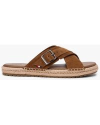 Tommy Hilfiger - Suede Buckle Flexible Sandals - Lyst