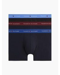 Tommy Hilfiger - 3 Pack Signature Contrast Waistband Boxer Briefs - Lyst