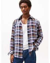 Tommy Hilfiger - Regular Fit Geruit Overhemd Van Puur Linnen - Lyst