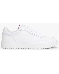 Tommy Hilfiger - Leather Mixed Texture Trainers - Lyst