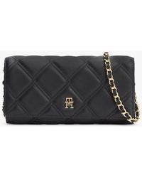 Tommy Hilfiger - Quilted Th Monogram Chain Strap Wallet - Lyst