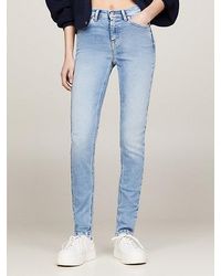 Tommy Hilfiger - Nora Medium Rise Skinny Jeans Met Fading - Lyst