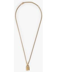 Tommy Hilfiger - Th Monogram Padlock Gold-plated Necklace - Lyst