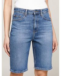 Tommy Hilfiger - Slim Jeans-Shorts mit hohem Bund - Lyst