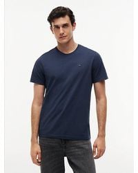 Tommy Hilfiger - Flag Embroidery Extra Slim Jersey T-Shirt - Lyst