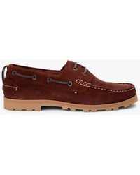 Tommy Hilfiger - Suede Cleat Lightweight Boat Shoes - Lyst