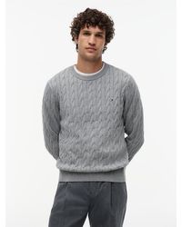 Tommy Hilfiger - Cable Knit Crewneck Sweater Lightweight Pullover - Lyst
