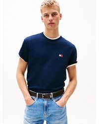 Tommy Hilfiger - T-Shirt Met Ronde Hals En Tommy-Badge - Lyst