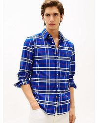 Tommy Hilfiger - Regular Fit Gebürstetes Oxford-Hemd Mit Karos - Lyst