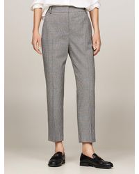 Tommy Hilfiger - Prince Of Wales Check Slim Straight Trousers - Lyst