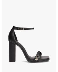 Tommy Hilfiger - Sandalias De Piel Con Tira Y Tacón Alto - Lyst