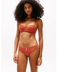 Tommy Hilfiger - Strukturierte Bikinihose Mit Knöpfen - Lyst