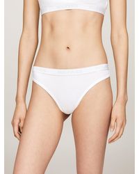 Tommy Hilfiger - Hilfiger Monotype Logo Waistband Thong - Lyst