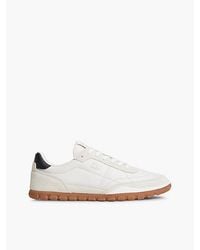 Tommy Hilfiger - Tommy Jeans Leather Mixed Texture Low Profile Trainers - Lyst