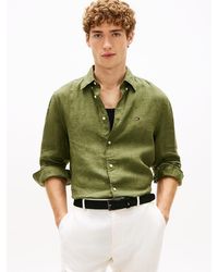 Tommy Hilfiger - Regular Fit Washed Pure Linen Shirt - Lyst