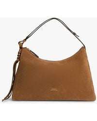 Tommy Hilfiger - Metal Logo Suede Shoulder Bag - Lyst