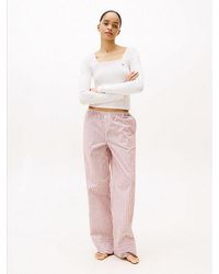 Tommy Hilfiger - Essential Pointelle Poplin Pyjama Set - Lyst