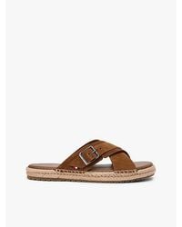 Tommy Hilfiger - Flexibele Suède Sandaal Met Gesp - Lyst